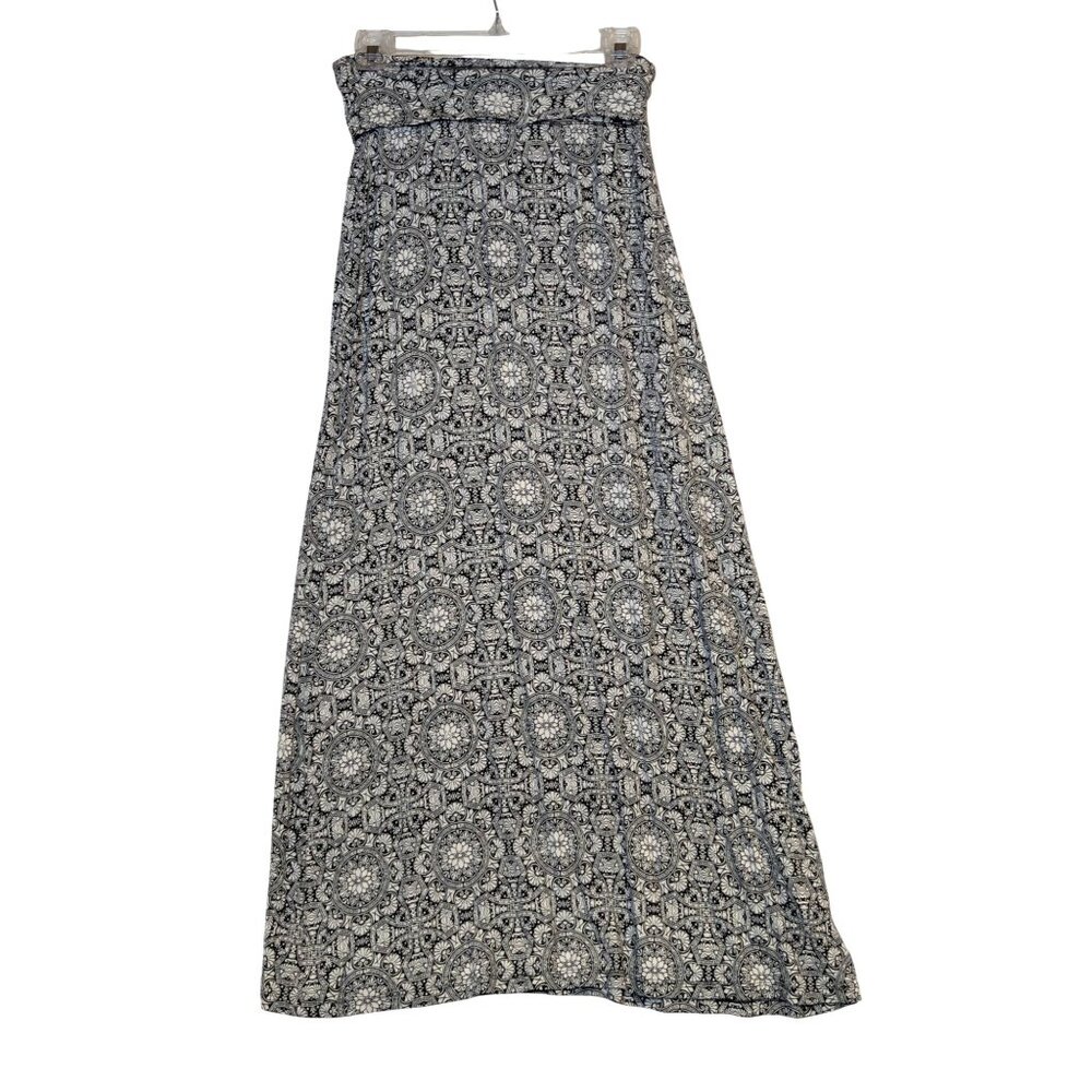 Cynthia Rowley Black & White Paisley Maxi Skirt Size S